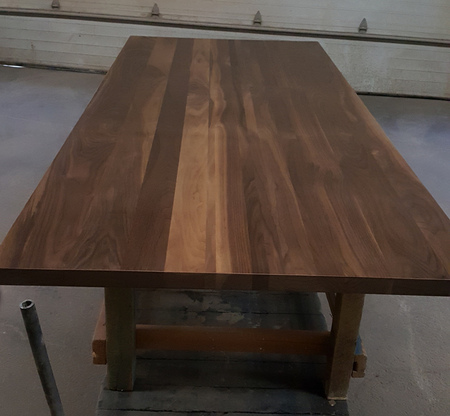 Solid Wood Walnut Dining Table Top with Clear Finish 