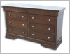 Solid Wood Maple 8 Drawer Long Dresser