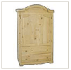 Solid Wood Pine Arch Style Wardrobe