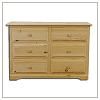 Solid Wood Pine Small Long Dresser